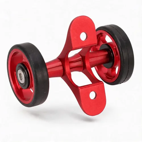 Vista 10 de Zunate Easywheel - Ruedas traseras dobles para bicicleta plegable Brompton, montaje de rodillo de extensión de guardabarros de bicicleta, aleación