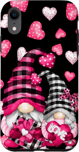 Vista 25 de Pink Buffalo Plaid Valentines Gnome Cute Love Heart Case for iPhone 17