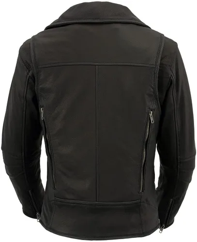 Vista 3 de Milwaukee Leather chamarra de piel con ventilación para motocicleta, para mujer