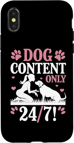 Vista 5 de Dog Content Only 24 7 Dog Mom Puppy Lover Hearts Case for iPhone 17