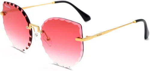 Vista 2 de Avialas Gafas de sol Giglio, Gafas de sol para mujer modelo Marco estilo Rimless Cat Eye, Gafas para sol Mujer