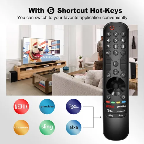 Vista 4 de Magic Remote para LG-TV, para Magic MR20/21/22/23/24GA con función de voz y puntero, compatible con control remoto LG 2019-2024 UHD OLED QNED