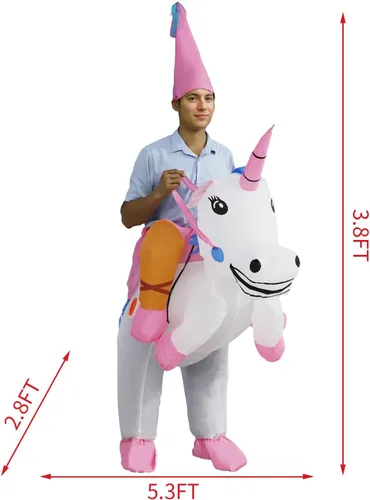 Vista 4 de HZGDEJTG Ropa inflable del montar a caballo blanco, ropa inflable para los adultos