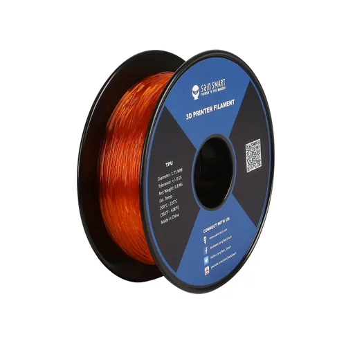 Vista 12 de Bobina de filamentos para impresoras 3D SainSmart, 0.06 pulgadas, flexible, TPU, 1,7 libras, Negro, 1
