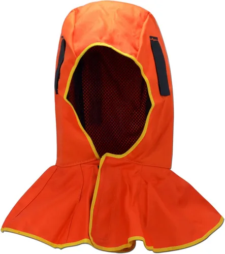 Vista 7 de RIVERWELD Calentador de invierno Capucha de soldadura Franela Color Caqui Tela ignífuga para soldadores Match Soldadura Casco de soldadura Equipo