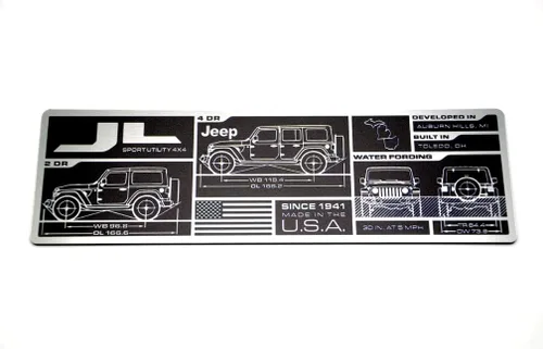 Vista 7 de Placa de datos Jeep® (Cherokee (XJ))