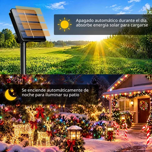 Vista 2 de SyouHome - Guirnalda de luces solares para exteriores, paquete de 6 600 luces LED solares de Navidad Varios