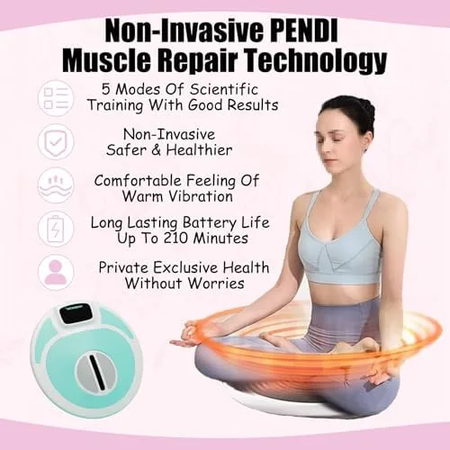 Vista 6 de Corrector muscular del suelo pélvico, silla Kegel para tratamiento de incontinencia femenina, ejercitador interno del muslo, fortalece la salud