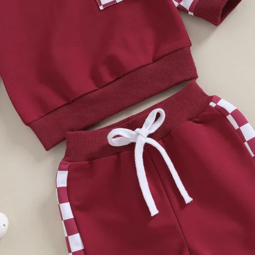 Vista 6 de BemeyourBBs Conjunto de 2 piezas de sudadera de manga larga con estampado lindo para bebé recién nacido de 0-3T
