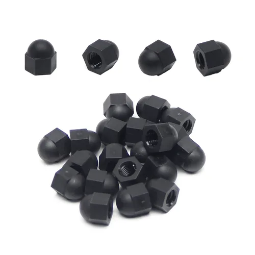 Vista 12 de Tuercas hexagonales de bellota M10, tuercas de cabeza de cúpula de nailon, hexagonales, tuercas decorativas para tornillos, tornillos, tono blanco