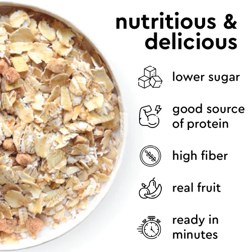 Vista 7 de Mylk Labs - Avena instantánea – Manzana – Sin nueces, sin gluten, alta fibra, alto en proteínas, desayuno bajo en azúcar, paquete de 6