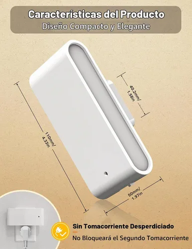 Vista 6 de JandCase Luces nocturnas LED enchufables a la pared, luz nocturna con sensor de luz del atardecer al amanecer, luz nocturna regulable enchufable