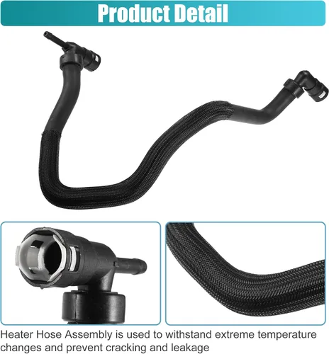 Vista 4 de UXCell Conjunto de manguera de HVAC para Ford F-250 - F-550 Super Duty 2011-2014 6.7L Salida del núcleo del calentador y manguera de retorno