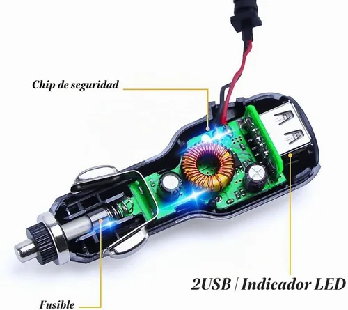 Vista 5 de Cargador de cámara de salpicadero, cable de alimentación de mini USB Dash