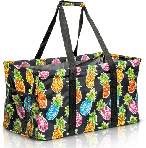 Vista 13 de Bolsa de utilidad extra grande de Lucazzi - Bolsa de playa grande plegable sobredimensionada, excelente para la piscina con marco resistente