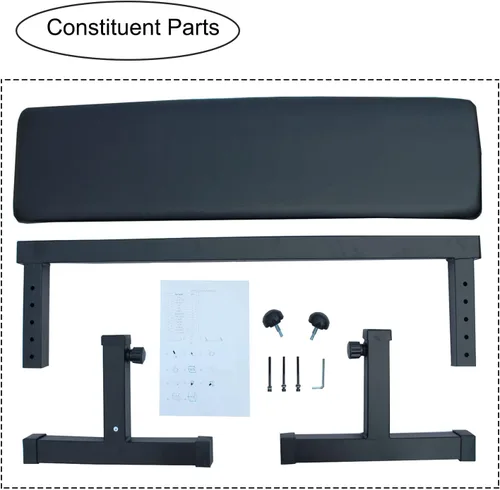 Vista 5 de Icoud - Banco de peso plano para entrenamiento de altura ajustable para entrenamiento de fuerza y fitness
