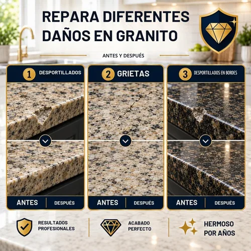 Vista 5 de ANKITA Kit de reparación de granito y kit de reparación de mármol, relleno Transparente
