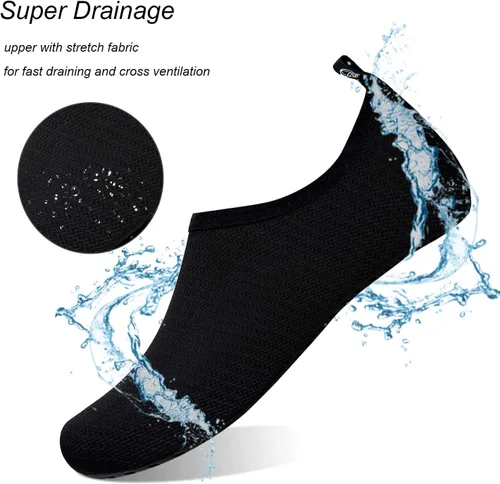 Vista 2 de WateLves - Zapatos de agua para hombres y mujeres, calcetines de secado rápido, usarlos es como estar descalzo, para playa, natación, surf, yoga