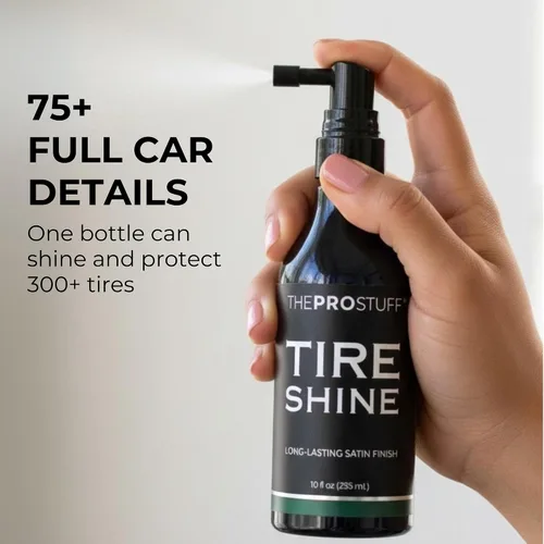 Vista 8 de The Pro Stuff® Tire Shine - Abrillantador de neumáticos satinado para acabado negro profundo Sin salpicaduras, secado rápido, sin disolventes