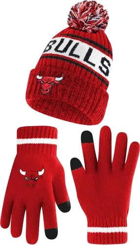 Vista 17 de Ultra Game NBA - Gorro de invierno súper suave para niños y niñas, con guantes de pantalla táctil extra cálidos