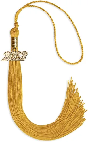 Vista 114 de Endea Graduation - Borla de un solo color con fecha dorada (Oro Antiguo, 2020)