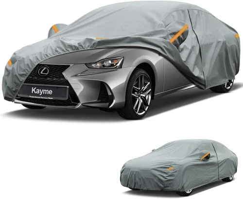 Vista 126 de Kayme Funda de Coche de Servicio Pesado Impermeable para Todo Tipo de Clima, Ajuste Personalizado para Tesla Model S, Cubierta Exterior Completa