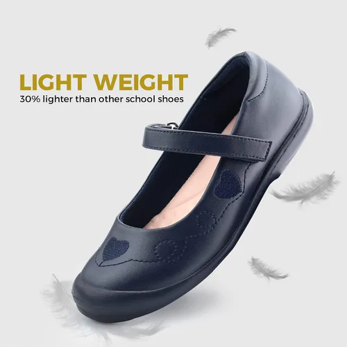 Vista 3 de firelli Zapatos de uniforme escolar Mary Jane para niña, zapatos de vestir cómodos para niñas