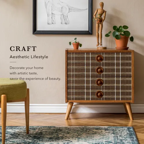 Vista 2 de GoDear Design Papel tapiz texturizado de bambú, material de pantalla de tejido abierto, tela natural para cambio de imagen de muebles, pantalla
