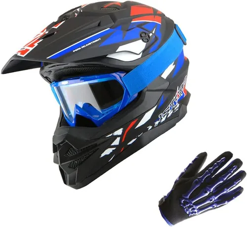 Vista 9 de 1Storm - Casco de motocross para adultos, bicicleta de montaña de descenso, BMX, MX, ATV, motocicleta todoterreno, estilo Storm HF803; negro mate