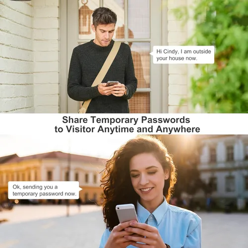 Vista 6 de WELOCK Cerradura Inteligente WiFi para Puerta, Perilla de Entrada sin Llave 5 en 1 con Seguridad de Bloqueo Automático, Control de Aplicación