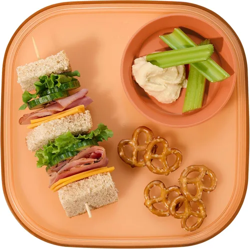 Vista 13 de madesmart dipware - Bandeja de 3 tazones, apilables y extraíbles para embutidos, guacomole, aperitivos, verduras, apto para lavavajillas y Azul