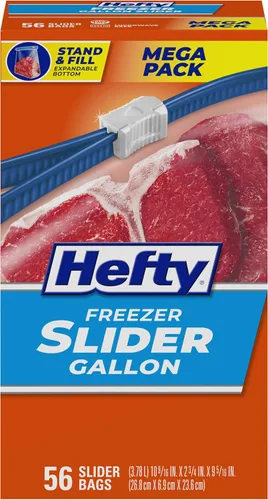 Vista 9 de Hefty Slider - Bolsas de almacenamiento para cocina, cuarto de galón, 15