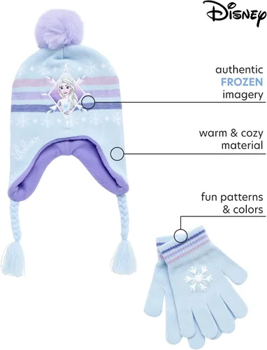 Vista 2 de Disney Girls' Mitten and Glove Set Azul (Blue Glove)