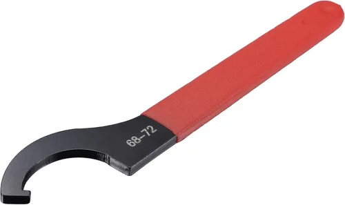 Vista 8 de uxcell Llave inglesa de gancho C portabrocas para tuerca redonda de 0.866-1.024 in, con mango antideslizante rojo