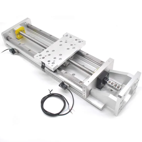 Vista 9 de CNC Accionador lineal de etapas con tornillo de bolas 1605 + HG15 Carga de guía de riel lineal, de 250 Kg. / 551.2 libras, C7 con soporte de motor