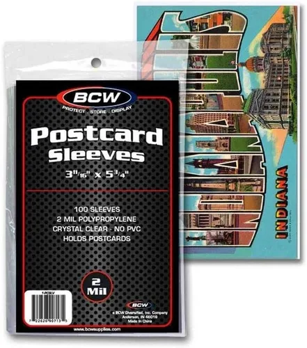 Vista 2 de BCW Fundas para postales – Fundas de archivo de 3.5 x 5 pulgadas para almacenamiento de postales Fundas de polipropileno transparente