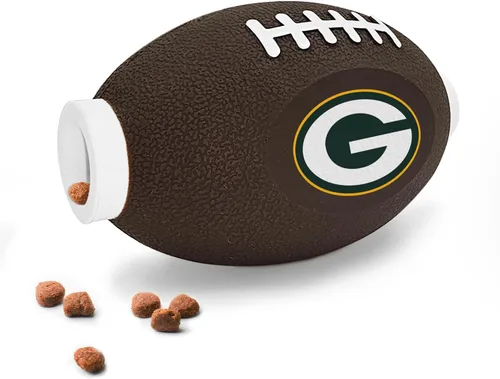 Vista 9 de NFL Buffalo Bills Juguete Dispensador de Premios de Fútbol Americano para Perros y Gatos, Juguete de Pelota de Goma para Mascotas, Juguete