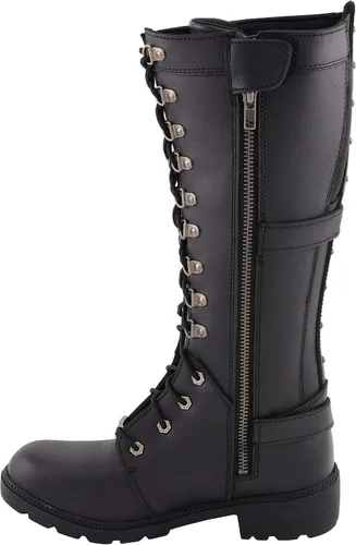 Vista 7 de Milwaukee Leather MBL9380 - Botas de cuero negras 'Jane' de 15 pulgadas para mujer