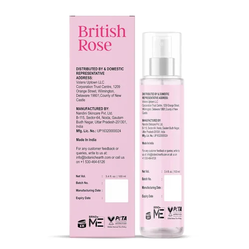 Vista 9 de Botanic Hearth British Rose Spray corporal y perfume para el cabello para mujeres, 3.4 onzas