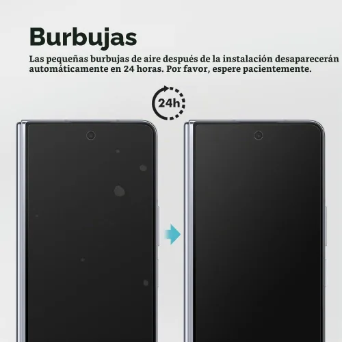 Vista 3 de [Paquete de 2+2] Protector de pantalla anti-espía para Samsung Galaxy Z Fold 3, 2 piezas en el interior + 2 piezas frontal flexible EPU película
