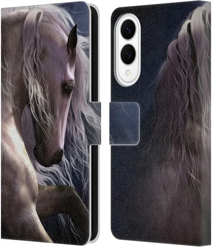 Vista 232 de Head Case Designs Officially Licensed Laurie Prindle A Morgan Christmas Western Stallion Leather Wallet Case Compatible with Samsung Galaxy A07 4G