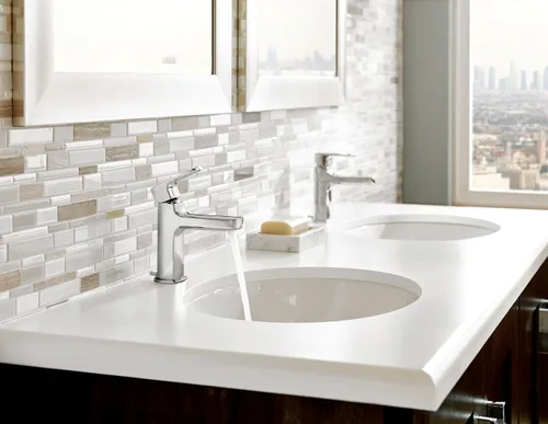 Vista 16 de Moen Rizon 6900 - Grifo de baño moderno cromado con una manija con montaje de drenaje, 6900