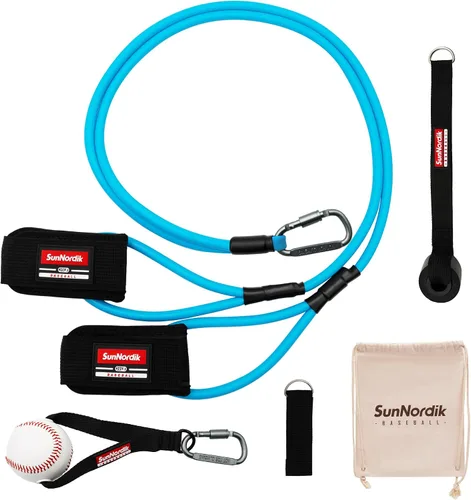 Vista 11 de SunNordik Bandas de resistencia para lanzadores, equipo de entrenamiento de béisbol y softbol para mejorar la fuerza del brazo y el entrenamiento