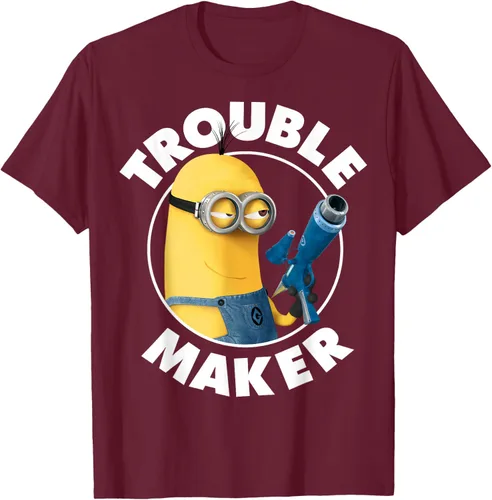 Vista 17 de Despicable Me Minions Kevin Fabricante de Problemas Gráfico Camiseta Negro