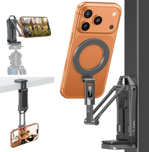 Vista 13 de OMOTON TP02-Pro - Soporte magnético para teléfono para vlogging, elementos esenciales para creadores de contenido con tornillo de 1/4 pulgadas