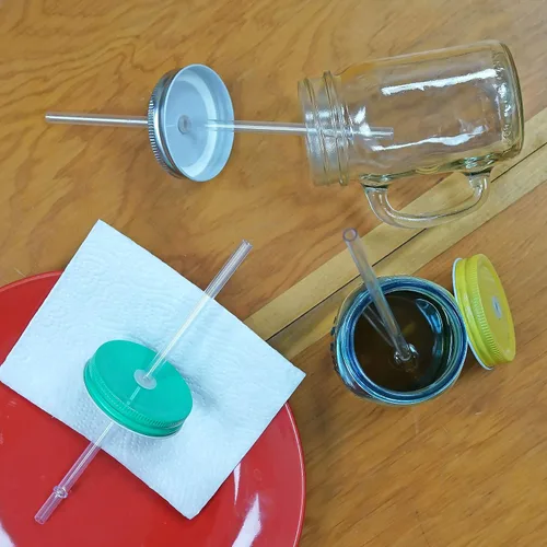Vista 2 de Pajitas acrílicas para beber, juego de 6 repuestos para vasos Tervis de 10, 12, 16 y 20 onzas, reutilizables y duraderos