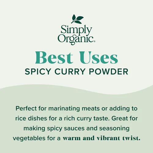 Vista 3 de Simply Organic, Curry picante en polvo, orgánico, 2.8 onzas