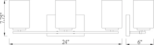 Vista 2 de Z-Lite 426-3V-OB - Vanidad de 3 luces, bronce antiguo