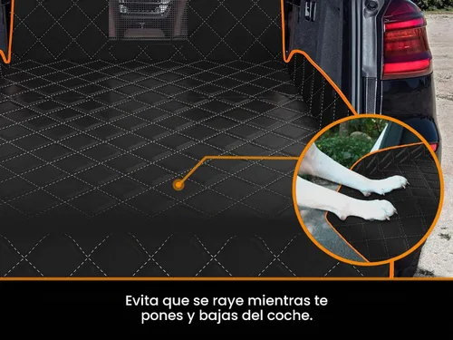 Vista 6 de Forro de carga para perros SUV, cubierta de carga impermeable para perro con protección de solapa para parachoques, alfombrilla duradera