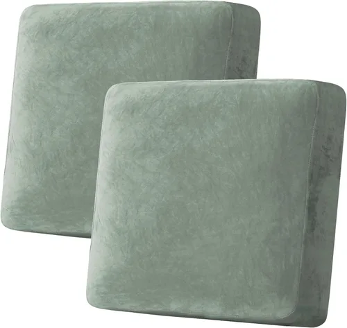 Vista 81 de H.VERSAILTEX Funda de cojín elástica de terciopelo para sofá, funda de cojín de felpa para cojines de silla, protector de muebles, cojín de asiento